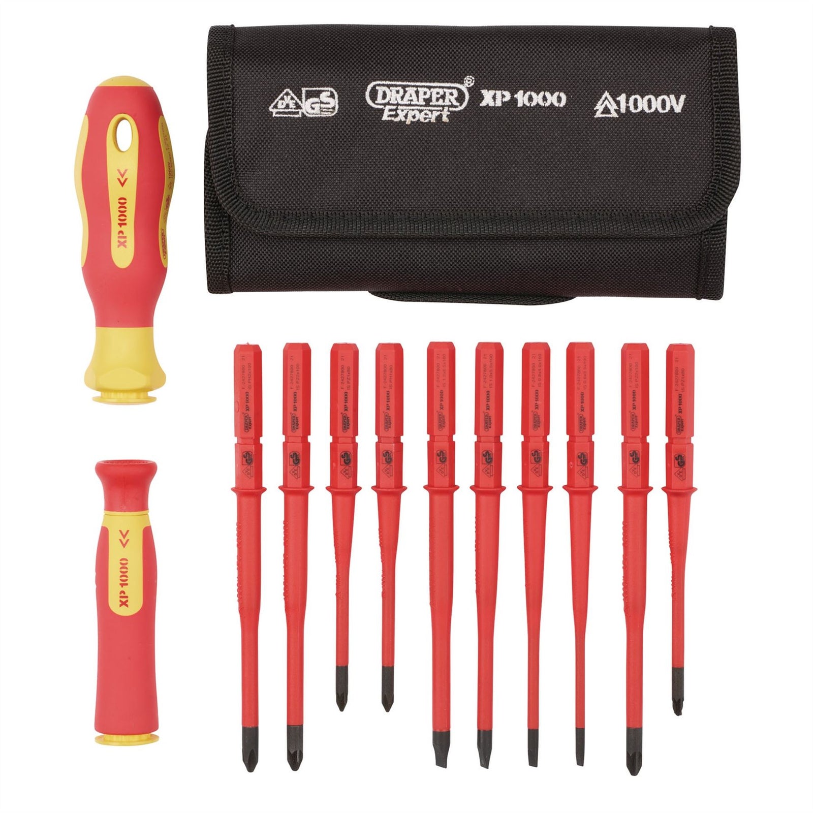 Draper XP1000 VDE Slimline Interchangeable Screwdriver Set (12 Piece)