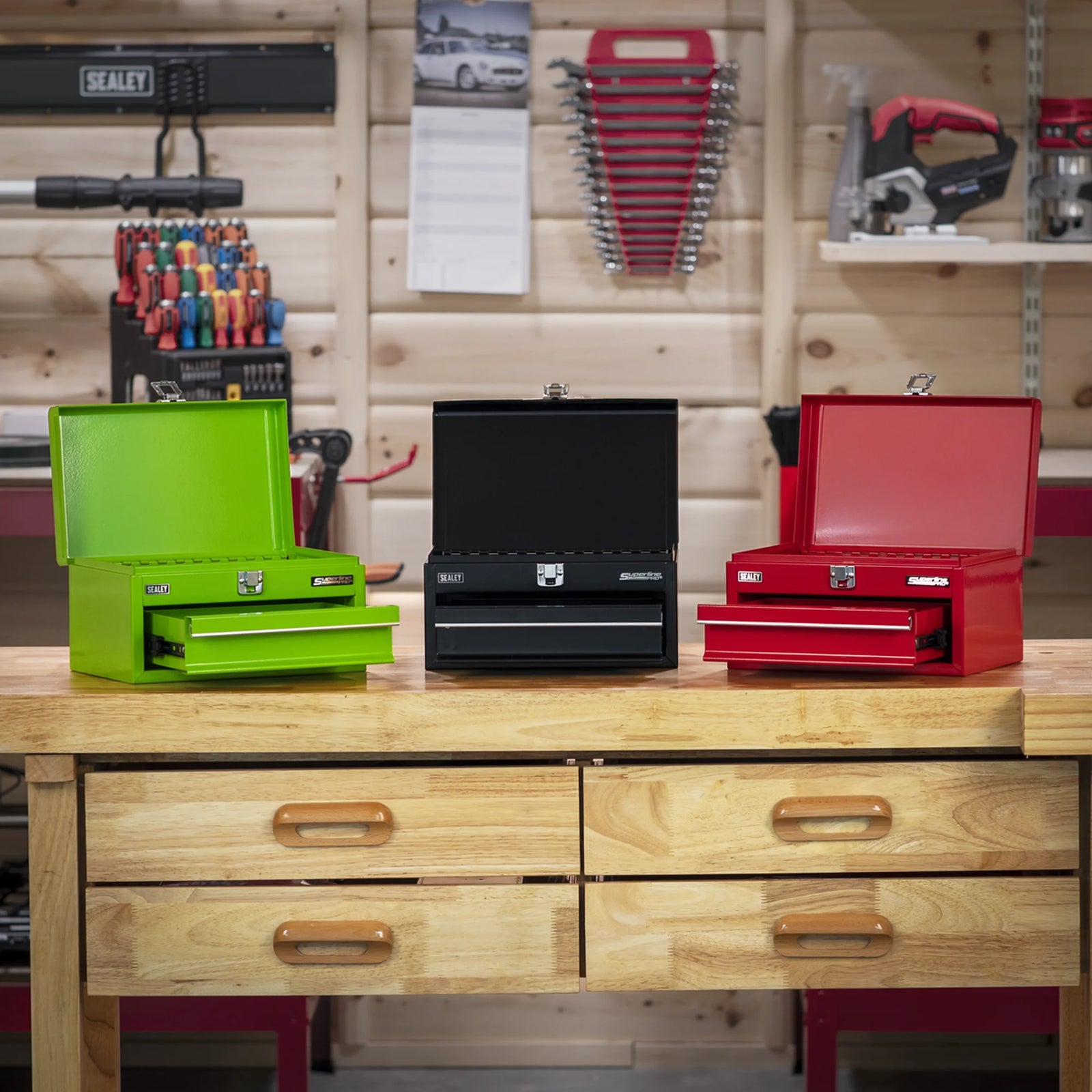 Sealey Superline PRO Mini Toolbox 1 Drawer Red 260x166x142mm