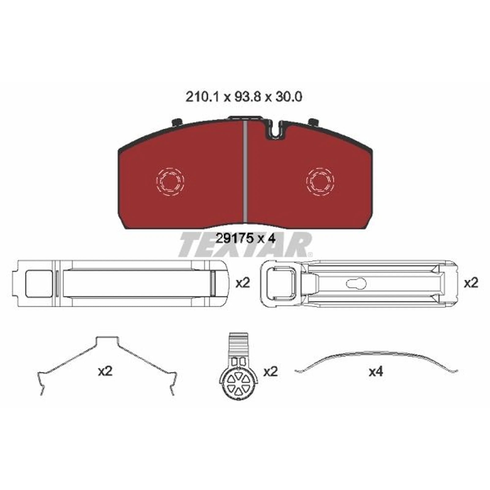 Textar Brake Pad Set 2917504