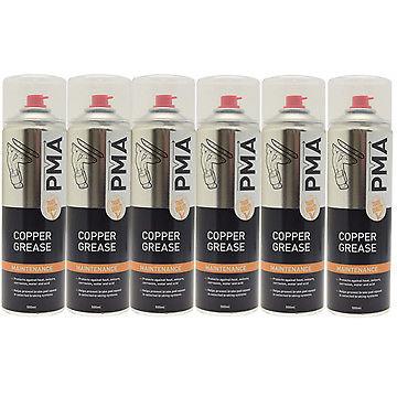 6x PMA Copper Grease High Temperature Aerosol Maintenance Spray 500ml COPGR
