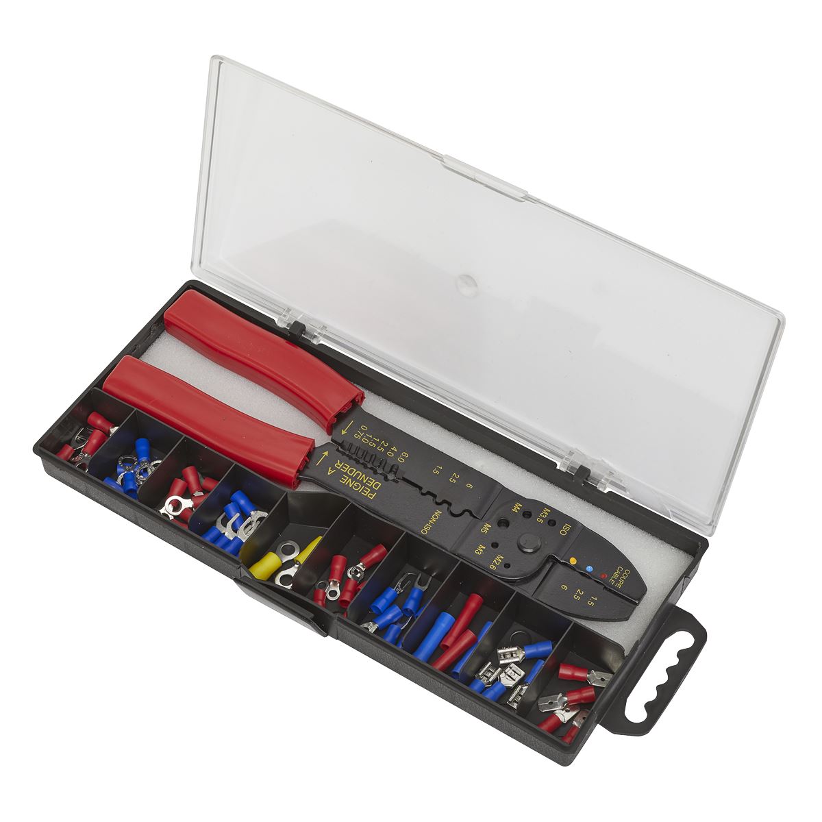 Siegen Crimping Tool Set with Insulated Terminals Wire Stripper Screw Cutter