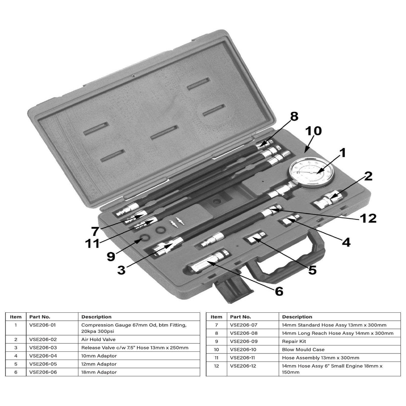 Sealey 10mm adaptor VSE206-04