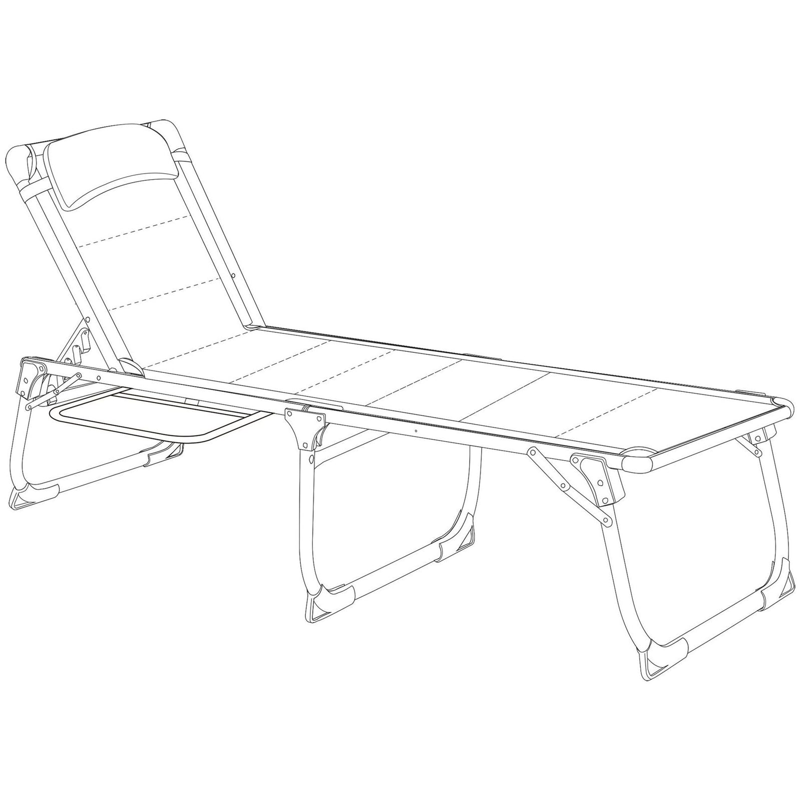 Vienna Pro Lounge bed with side table F1364