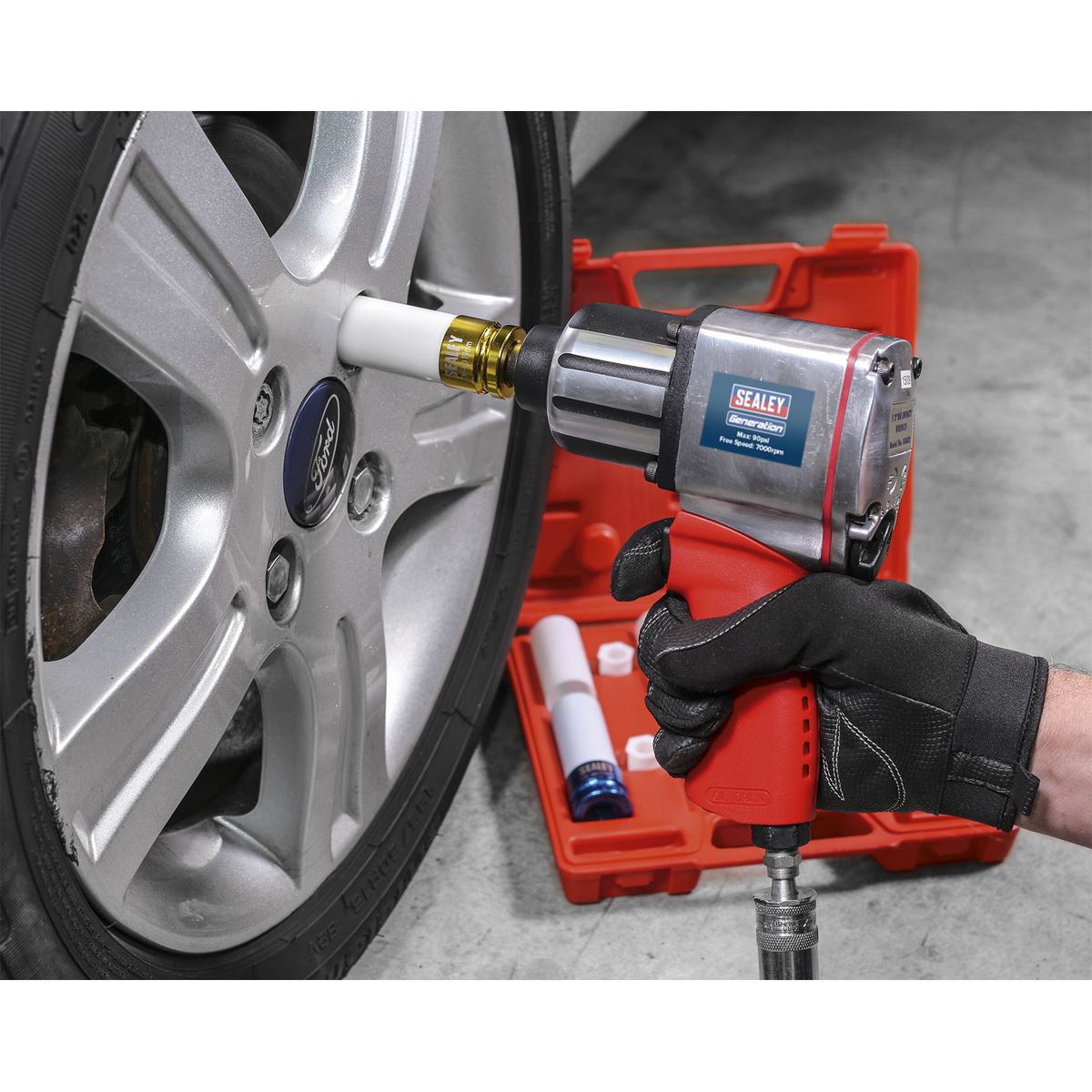 Sealey Air Impact Wrench 1/2"Sq Drive Twin Hammer GSA02