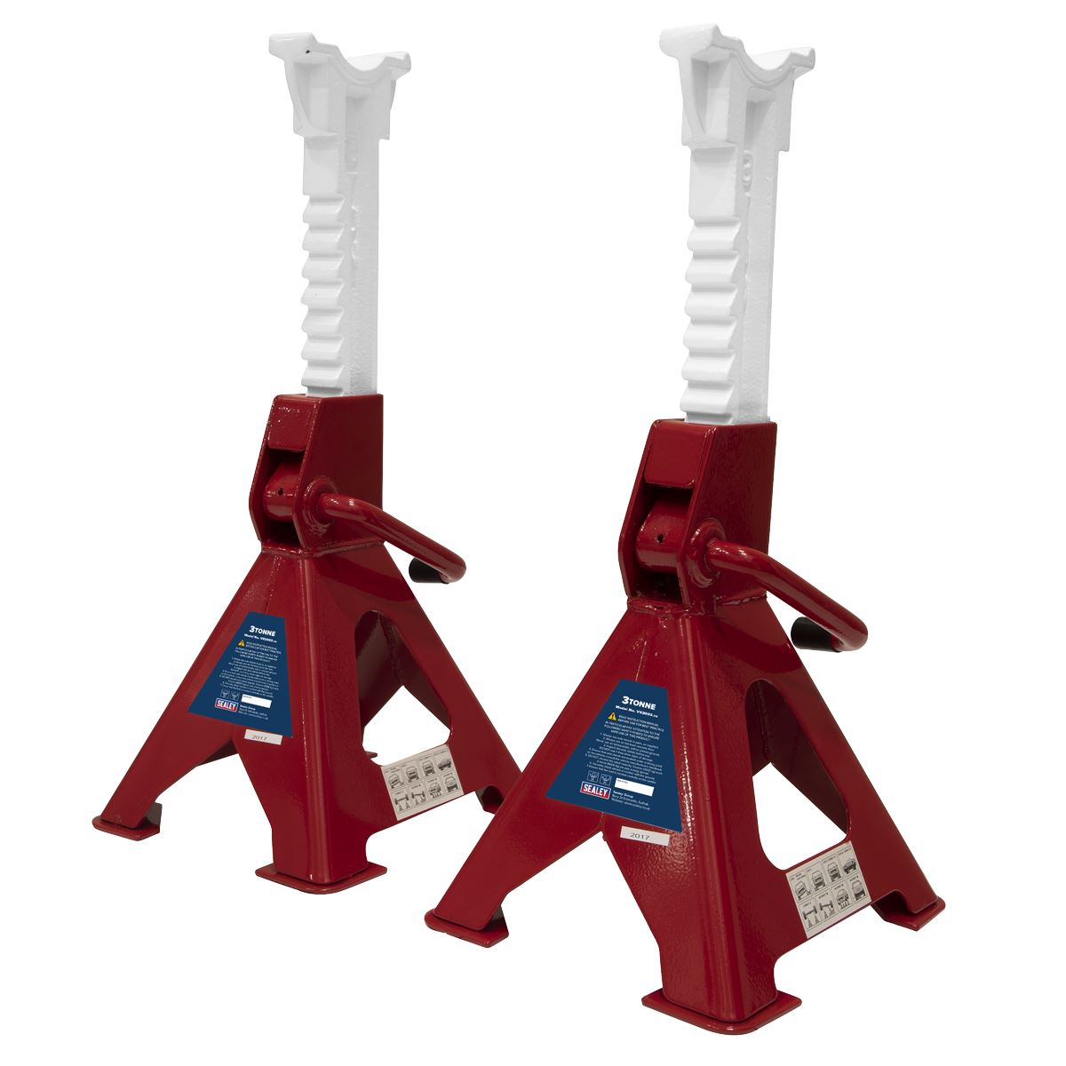 Sealey VS2003 Axle Stands 3tonne Capacity per Stand 6T per Pair Ratchet Type