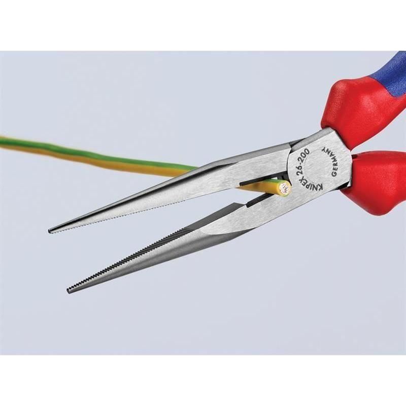 Knipex Snipe Nose Side Cutting Pliers (Stork Beak) Multi-Component Grip 200mm (8in)