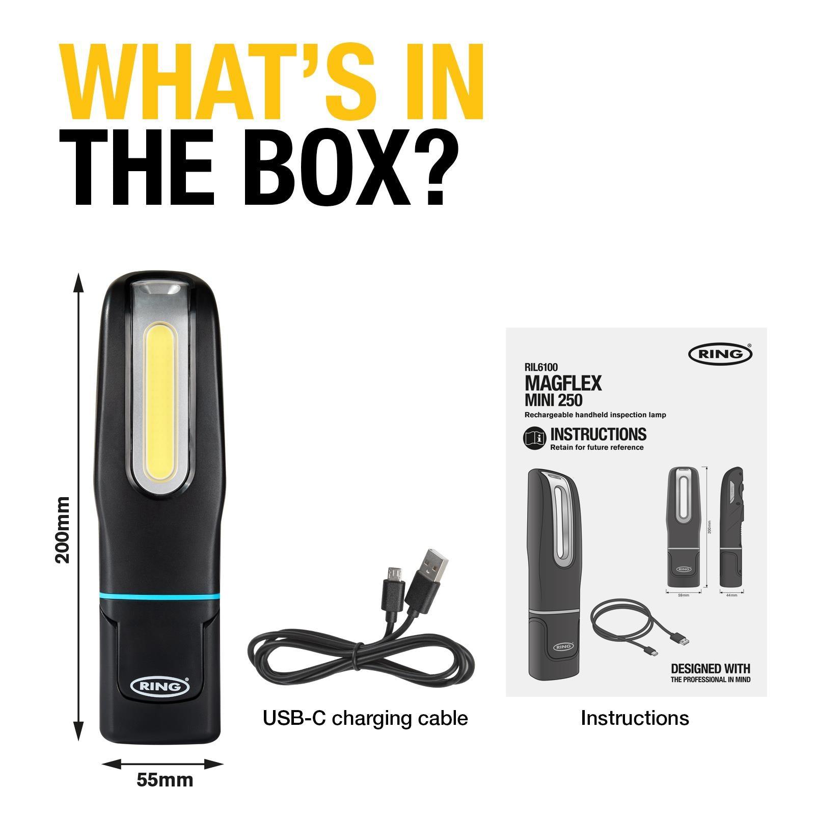 Ring MAGFLEX MINI250 Rechargeable Inspection Lamp