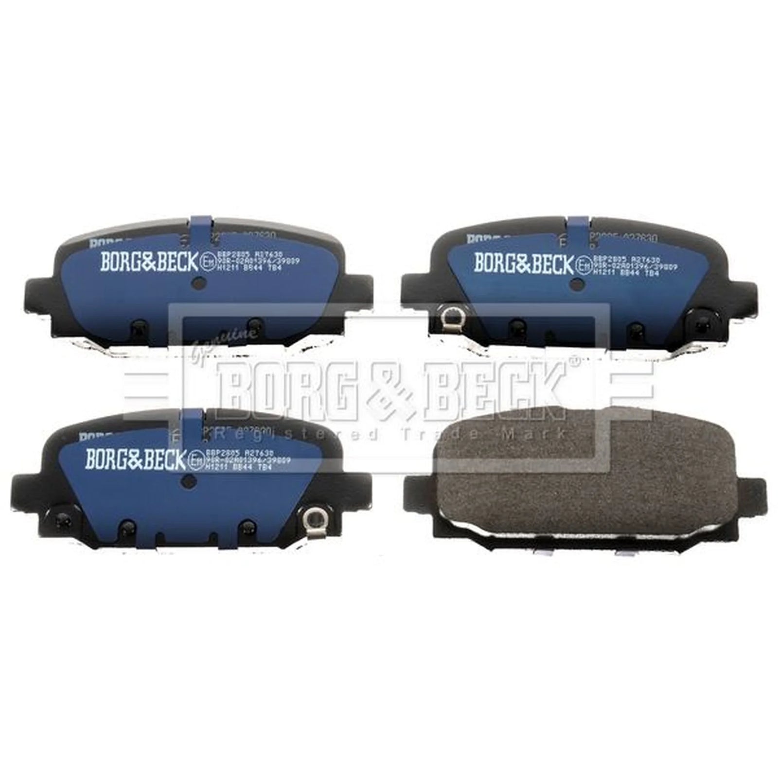 Borg & Beck 4 x Rear Brake Pad Set BBP2805