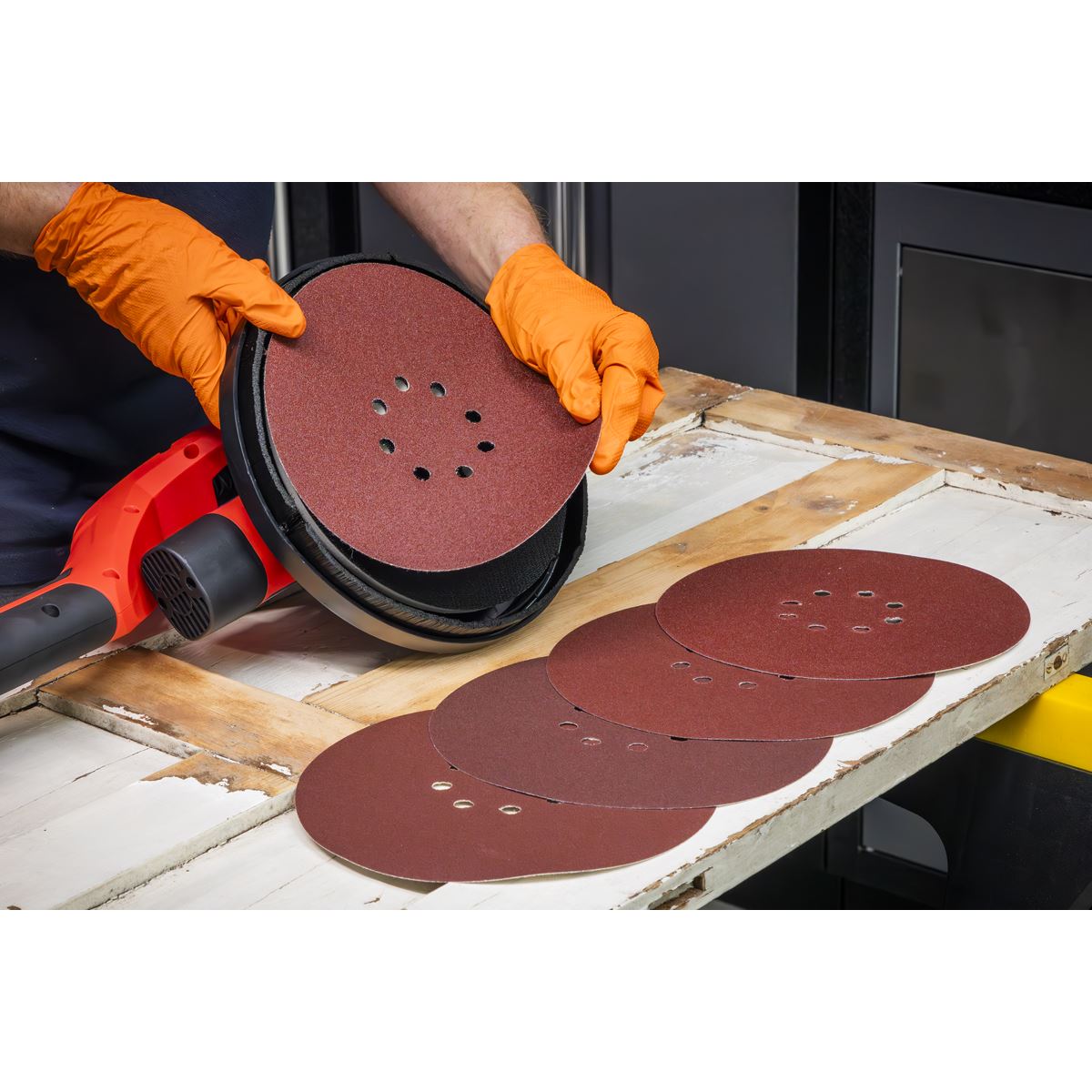 Sealey Hook-and-Loop Sanding Disc Set 225mm 5pc SSD05