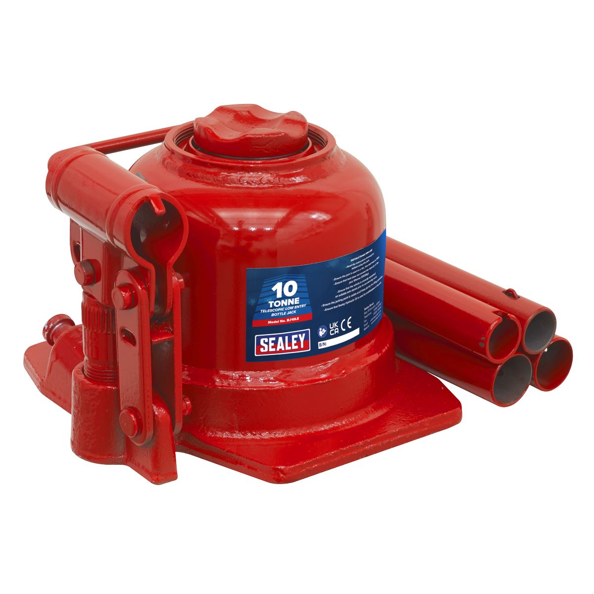 Sealey Bottle Jack 10tonne Low Entry Telescopic BJ10LE