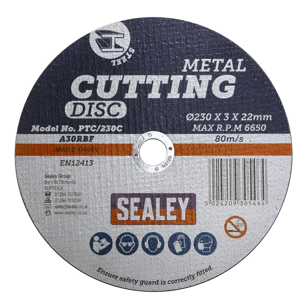 Sealey Cutting Disc230 x 3mm 22mm Bore PTC/230C