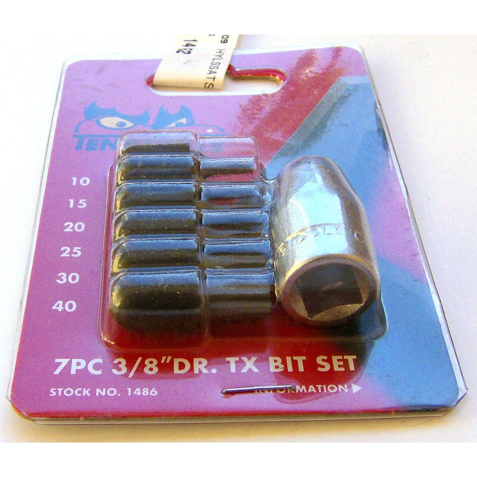 Teng Tools Bit Set With 3/8" Coupler TX 7 Pieces