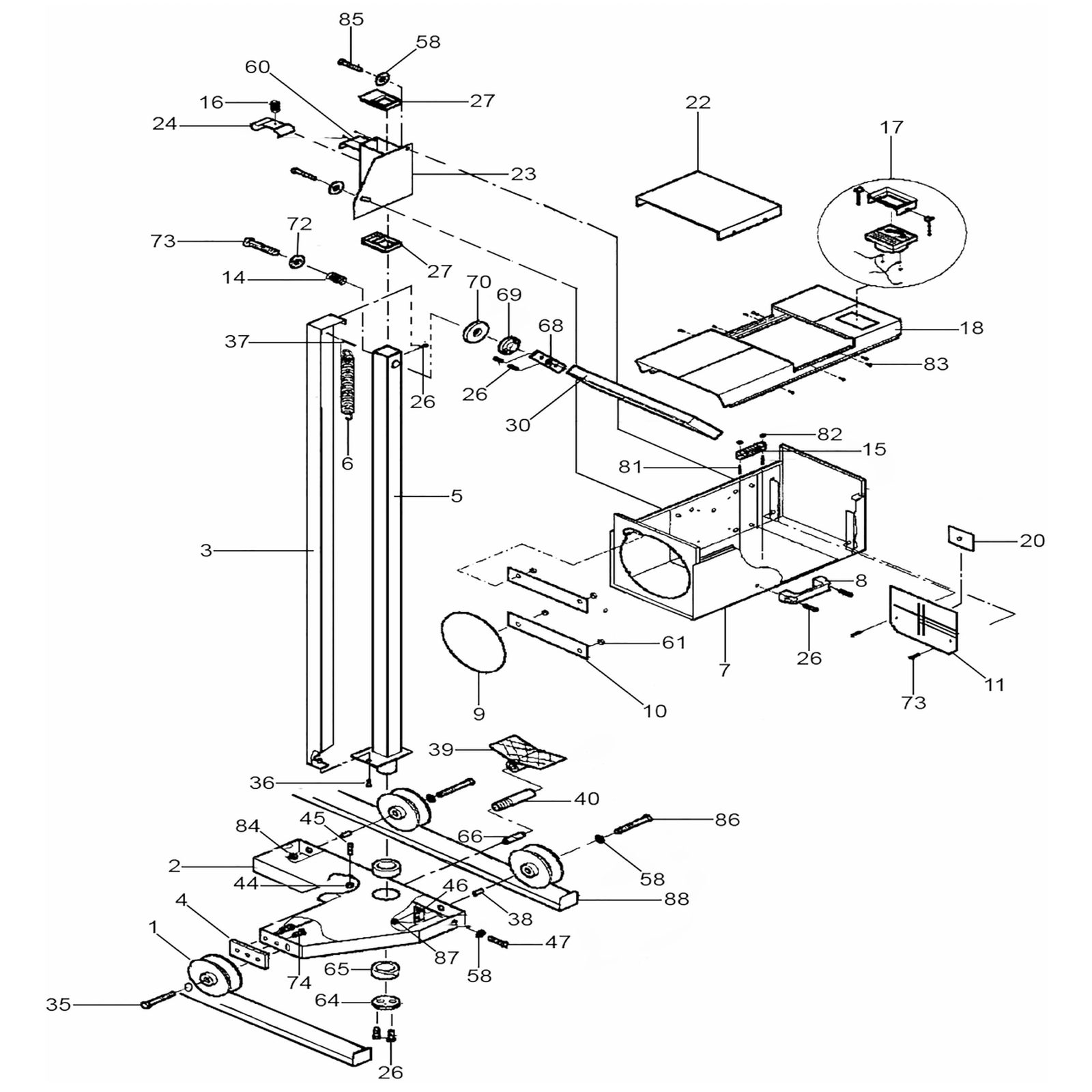 Sealey Column mounting support TC022010122