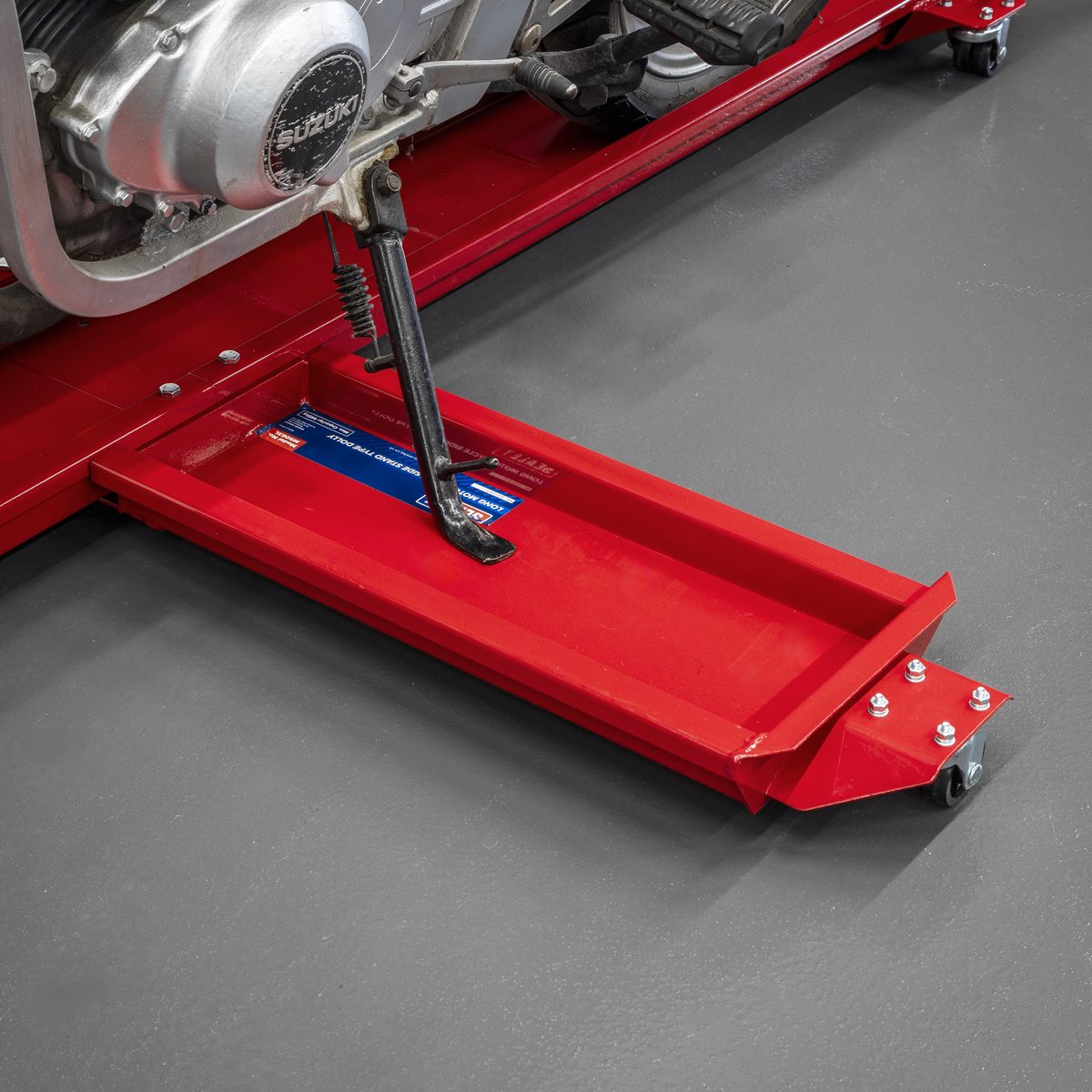 Sealey Long Motorcycle Side Stand Dolly 565kg Capacity