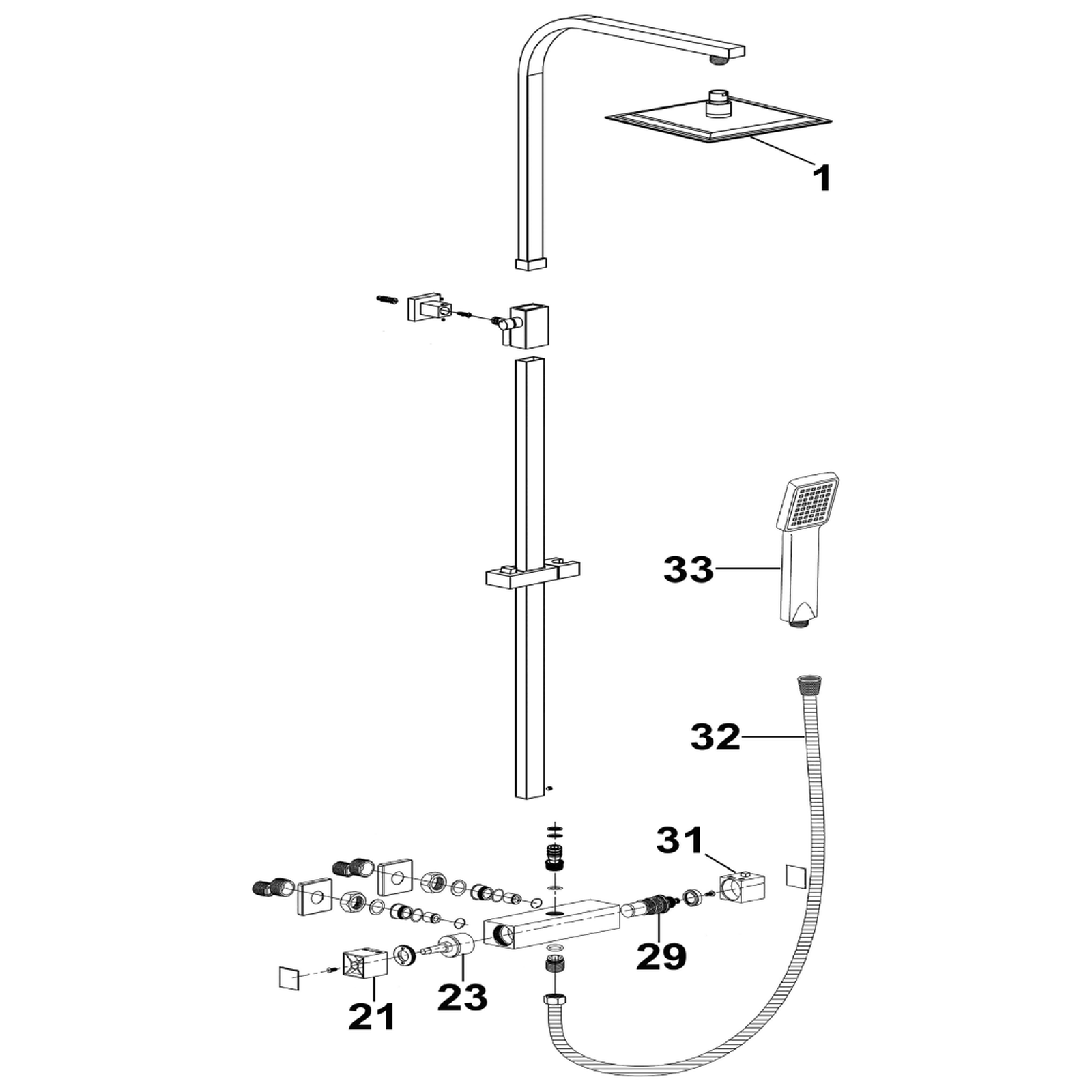 Sealey Shower Head (Fixed) DH10969