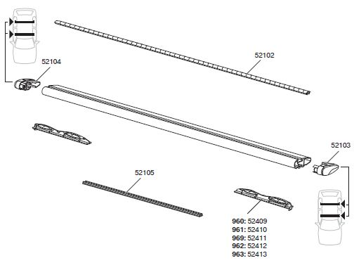 Thule Endcap Right - WingBar/AeroBlade Spare Part