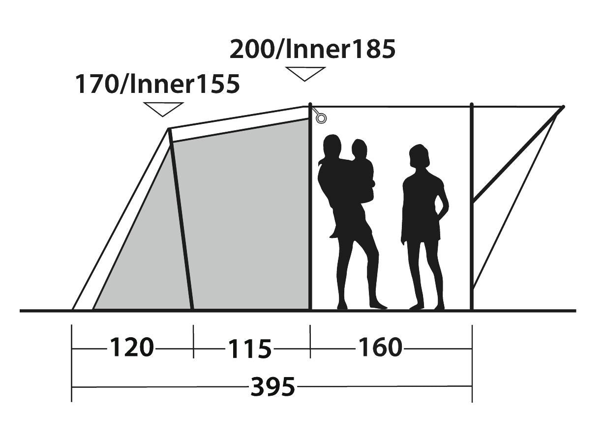 Outwell Sky 5 Pole Tent Blue 5 Person