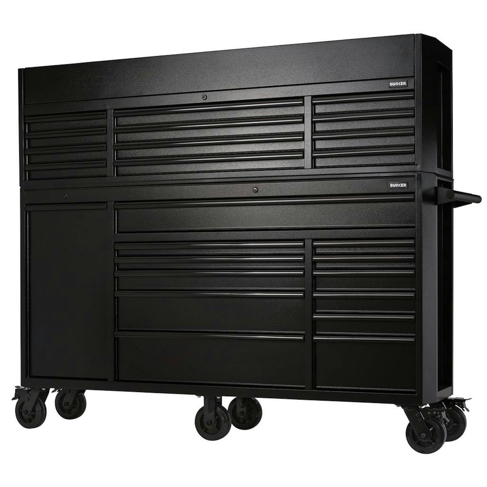 Draper BUNKER 25 Drawer Combined Roller Cabinet and Tool Chest, 72", Black