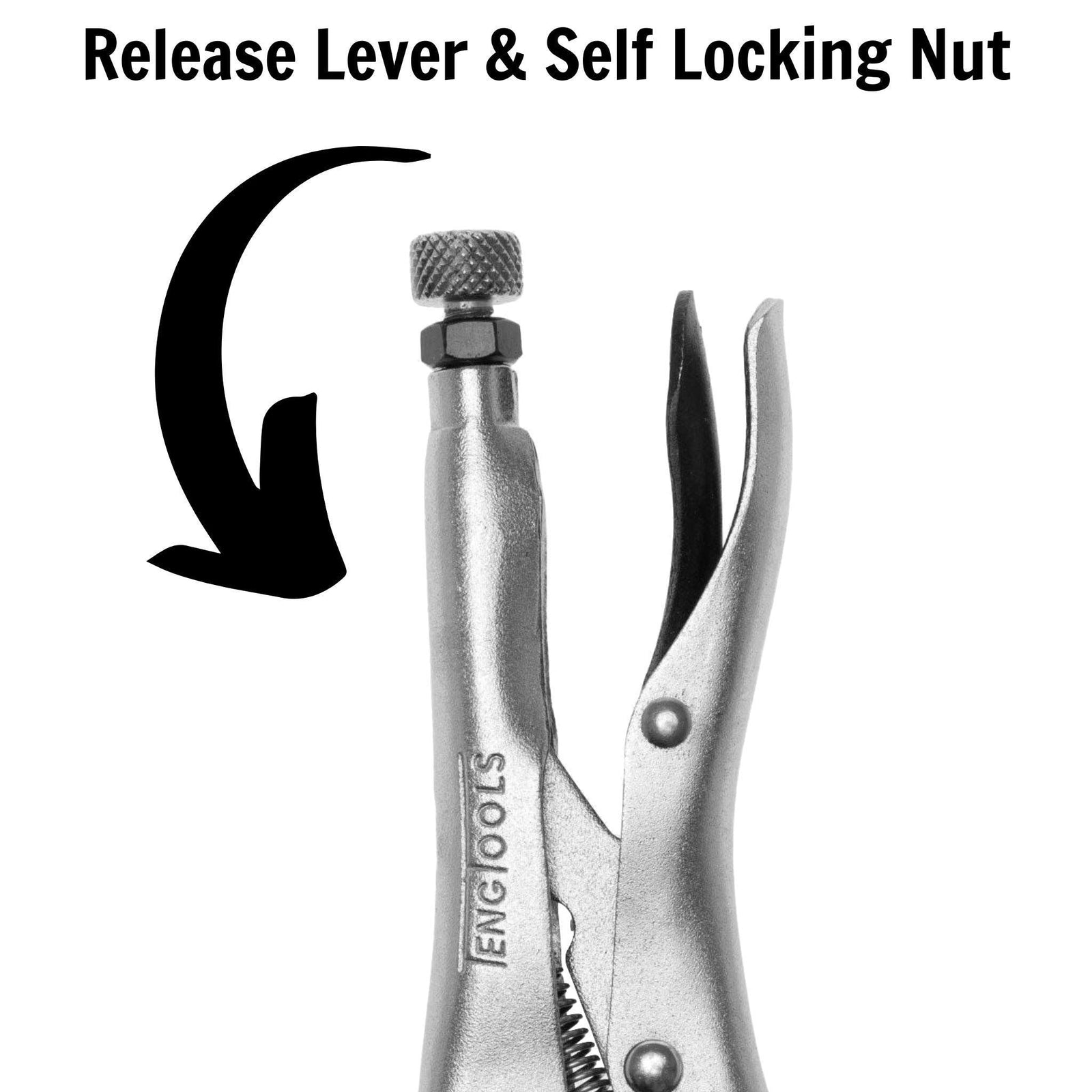 Teng Tools Curved Jaw Power Grip Plier 125mm