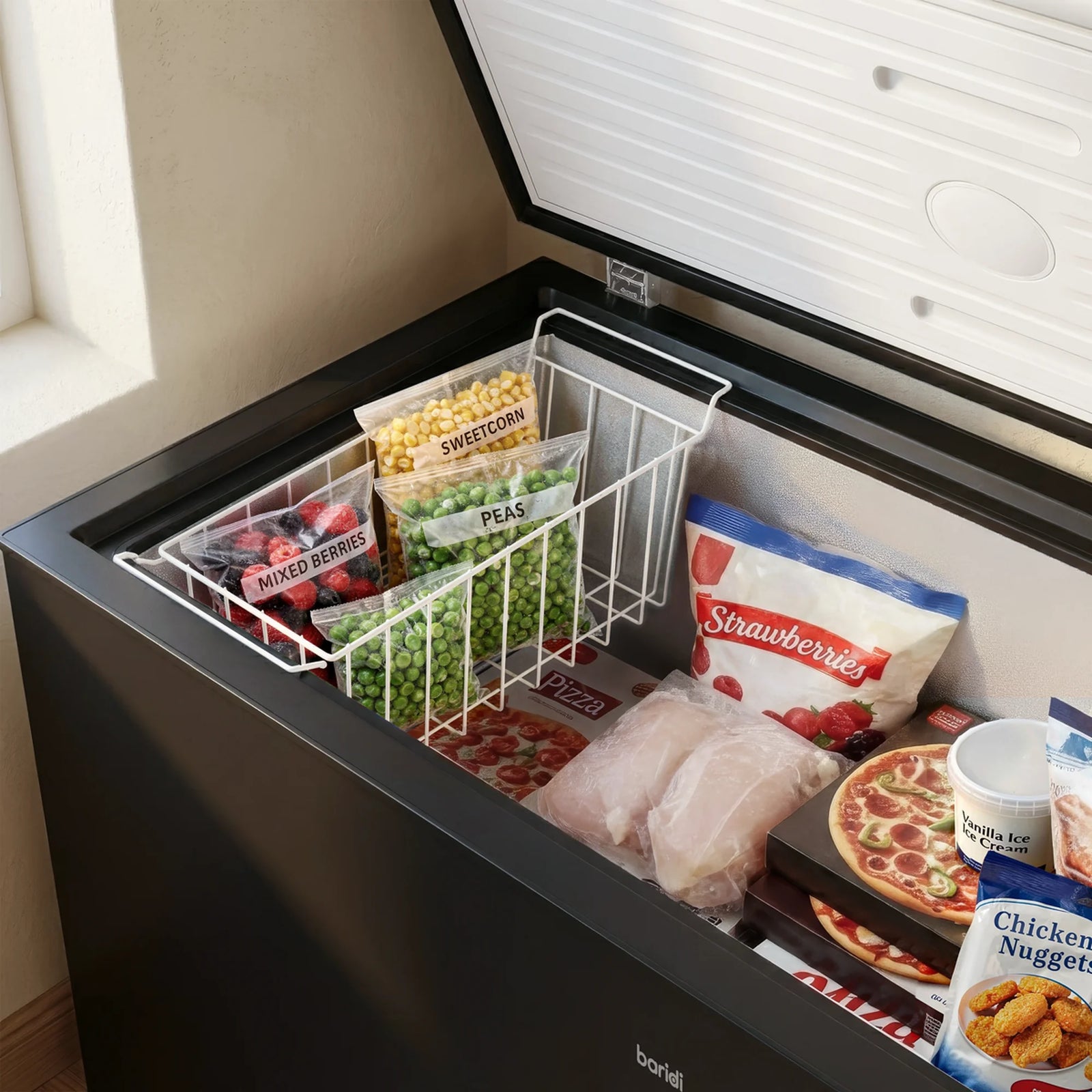 Baridi Chest Freezer DH261 299L Capacity - Black