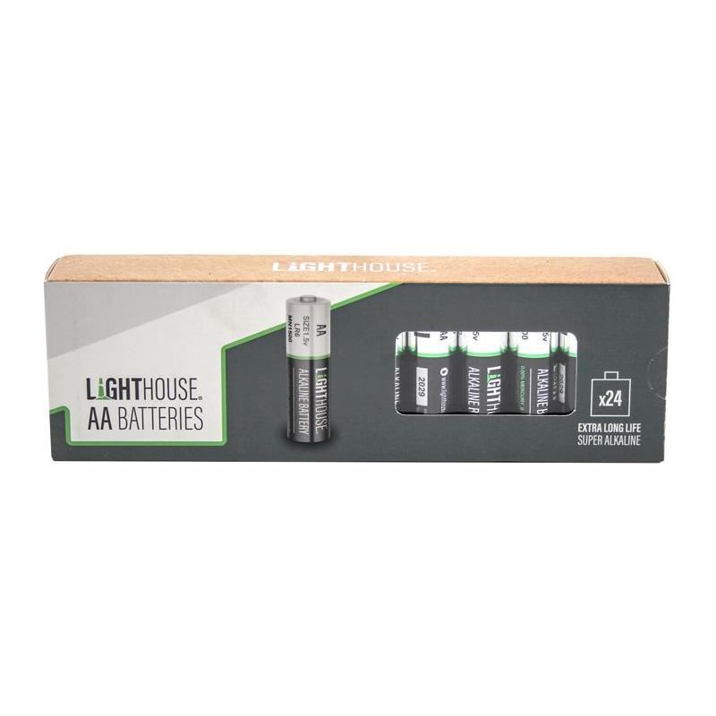 Lighthouse AA LR6 Alkaline Batteries 2400 mAh (Pack 24)