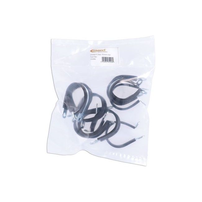 Connect Rubber Lined P Clips 35mm 10pc 31446