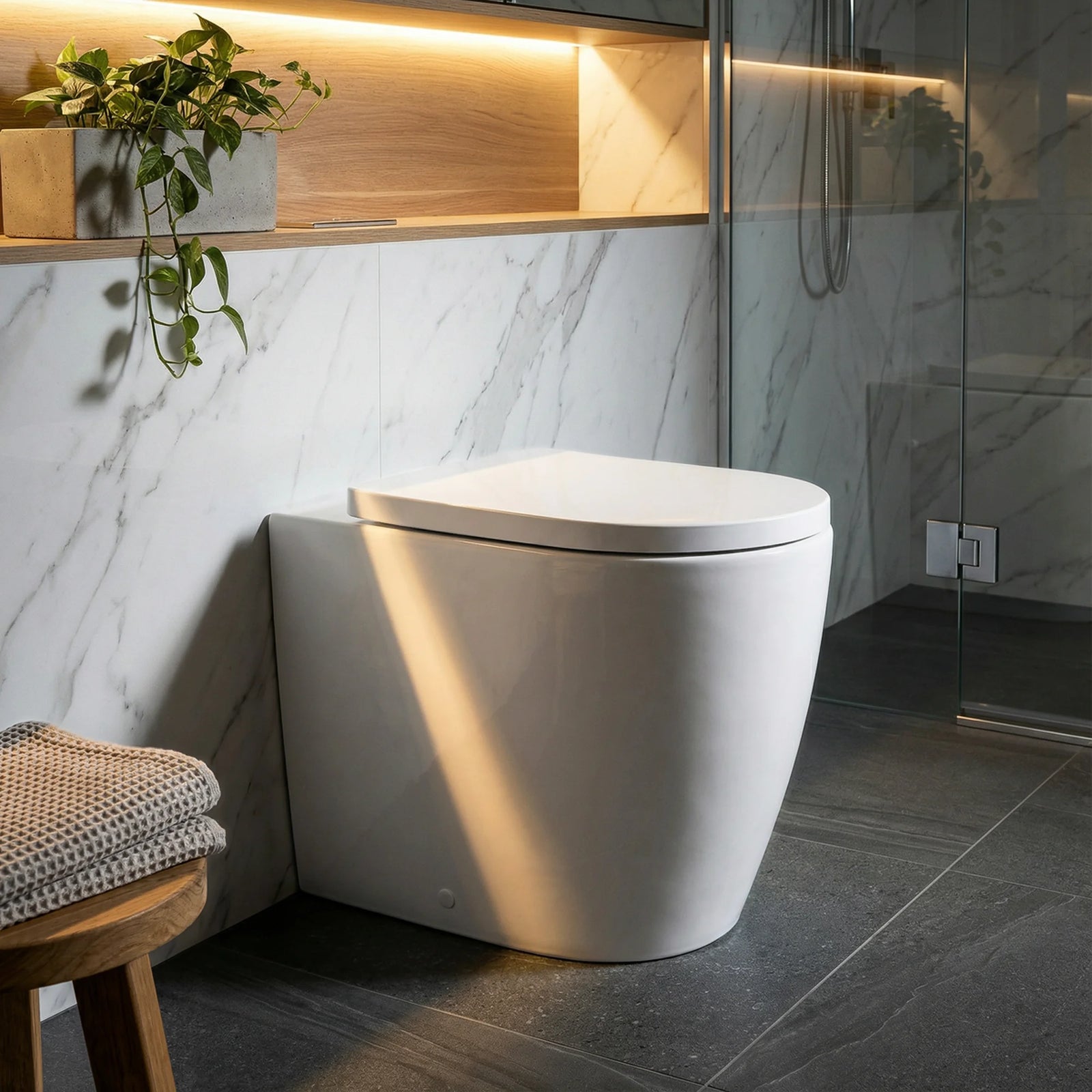 Baridi Back-to-Wall Toilet DH334 with Soft Close Seat