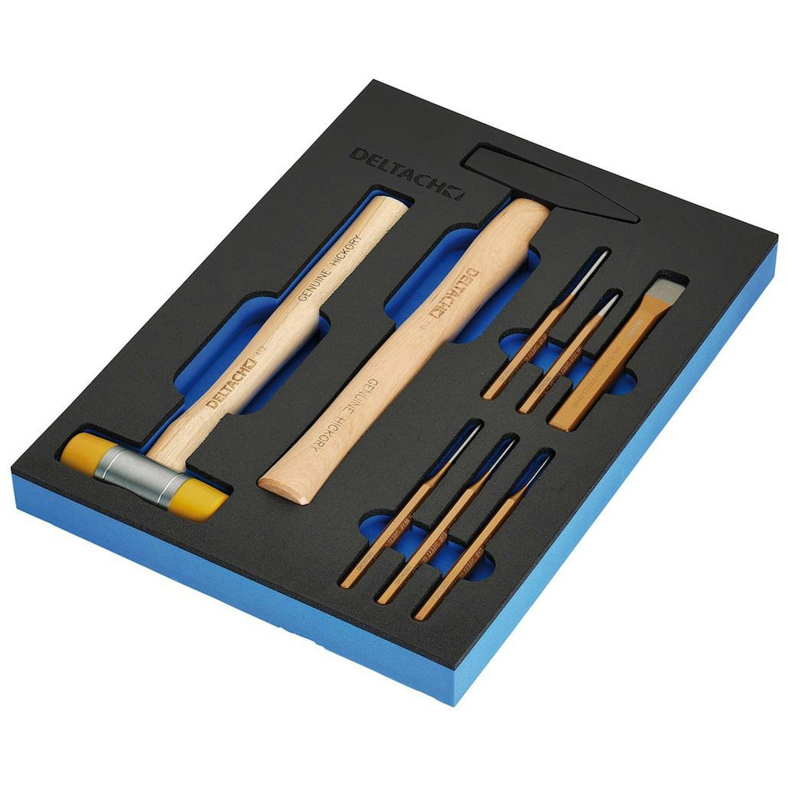 BUNKER Hammer and Pin Punch Set in EVA Foam Inlay (8 Piece) - DELTACH-561023