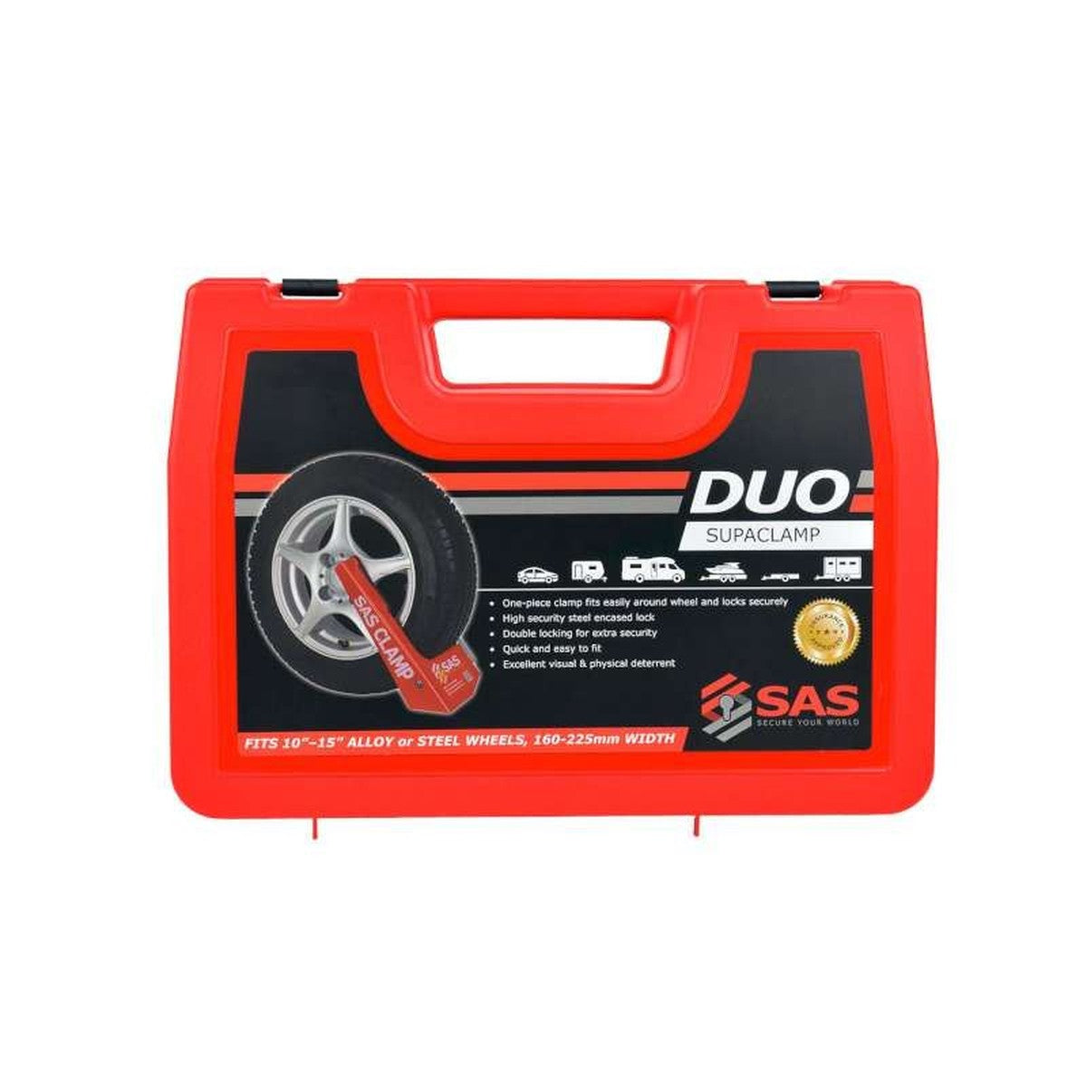 SAS SAS Supaclamp Duo Wheelclamp Lock Keyed Alike