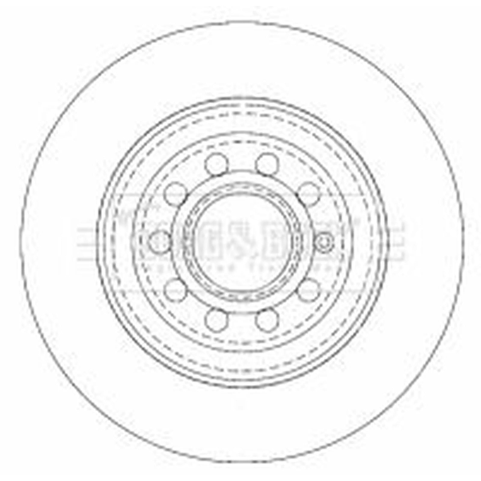 Borg & Beck 2 x Solid Rear Brake Discs BBD4507
