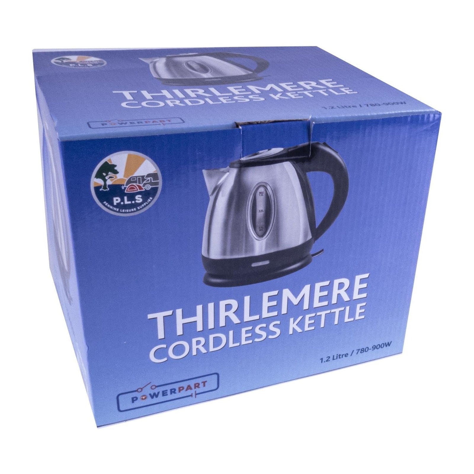 Silver Chrome Low Power 1.2L 750W Cordless Kettle