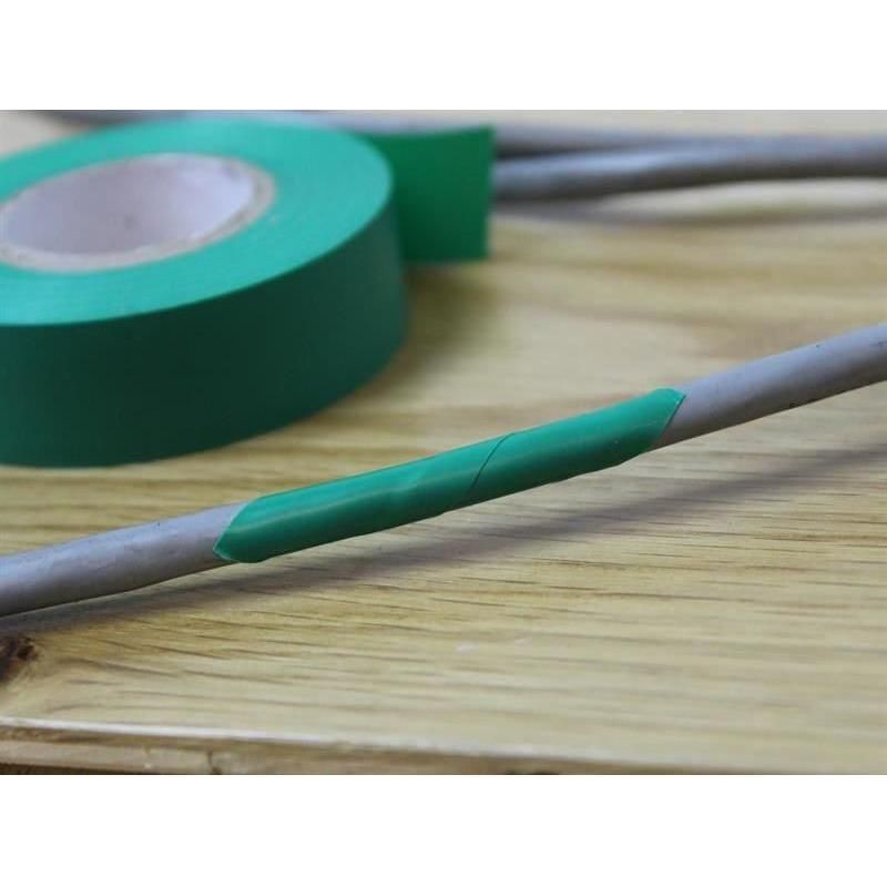 Faithfull PVC Electrical Tape Green 19mm x 20m