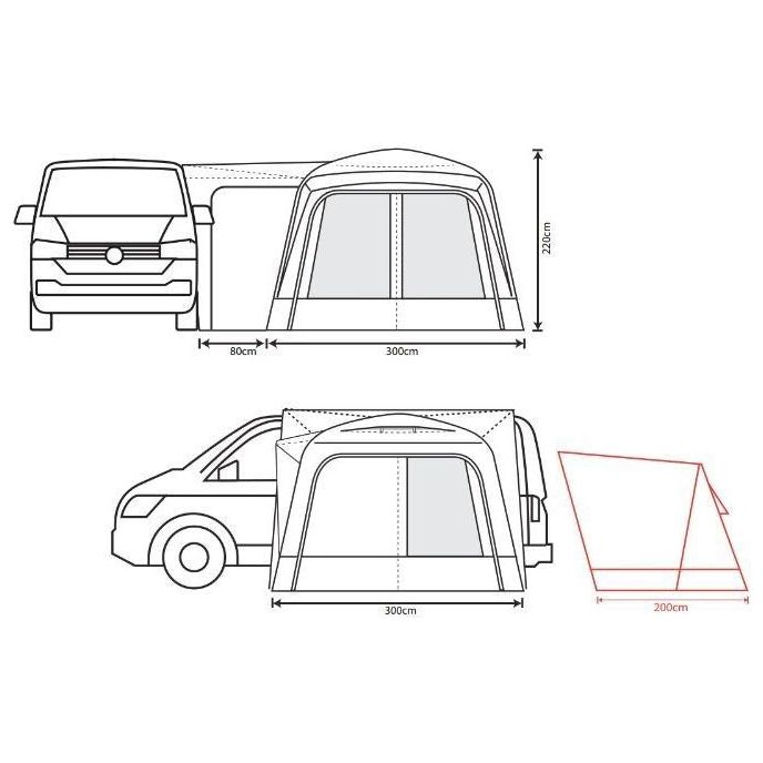 Outdoor Revolution Cayman DT (180-220) 2025 Driveaway Awning