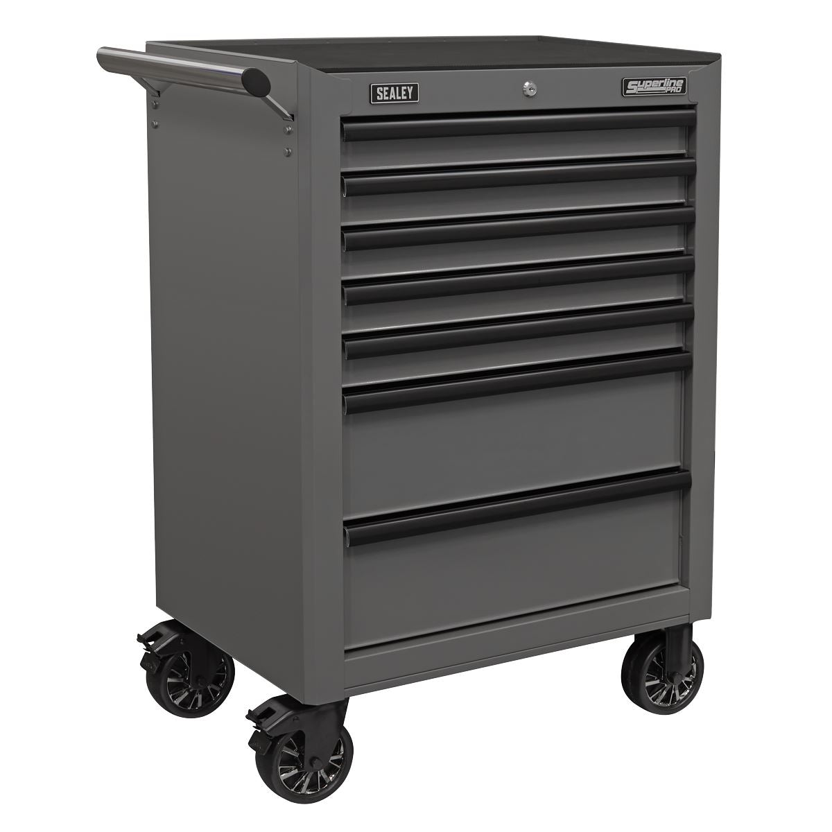 Superline PRO Topchest Mid-Box Tool Chest & Rollcab Combination 14 Drawer Grey