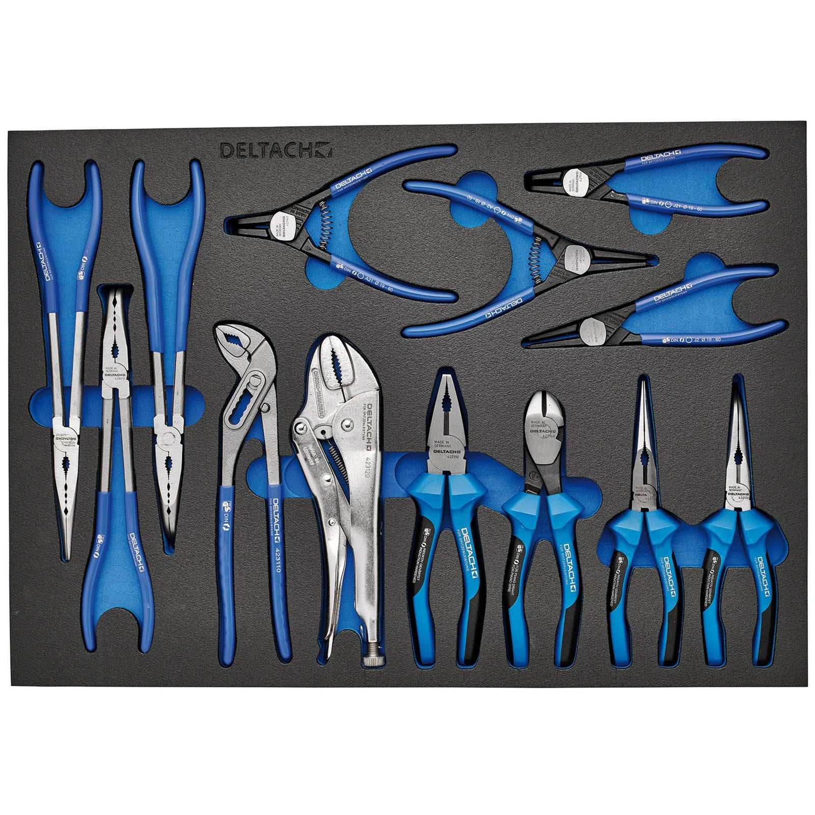 BUNKER Pliers Set in EVA Foam Inlay (13 Piece) - DELTACH-561007