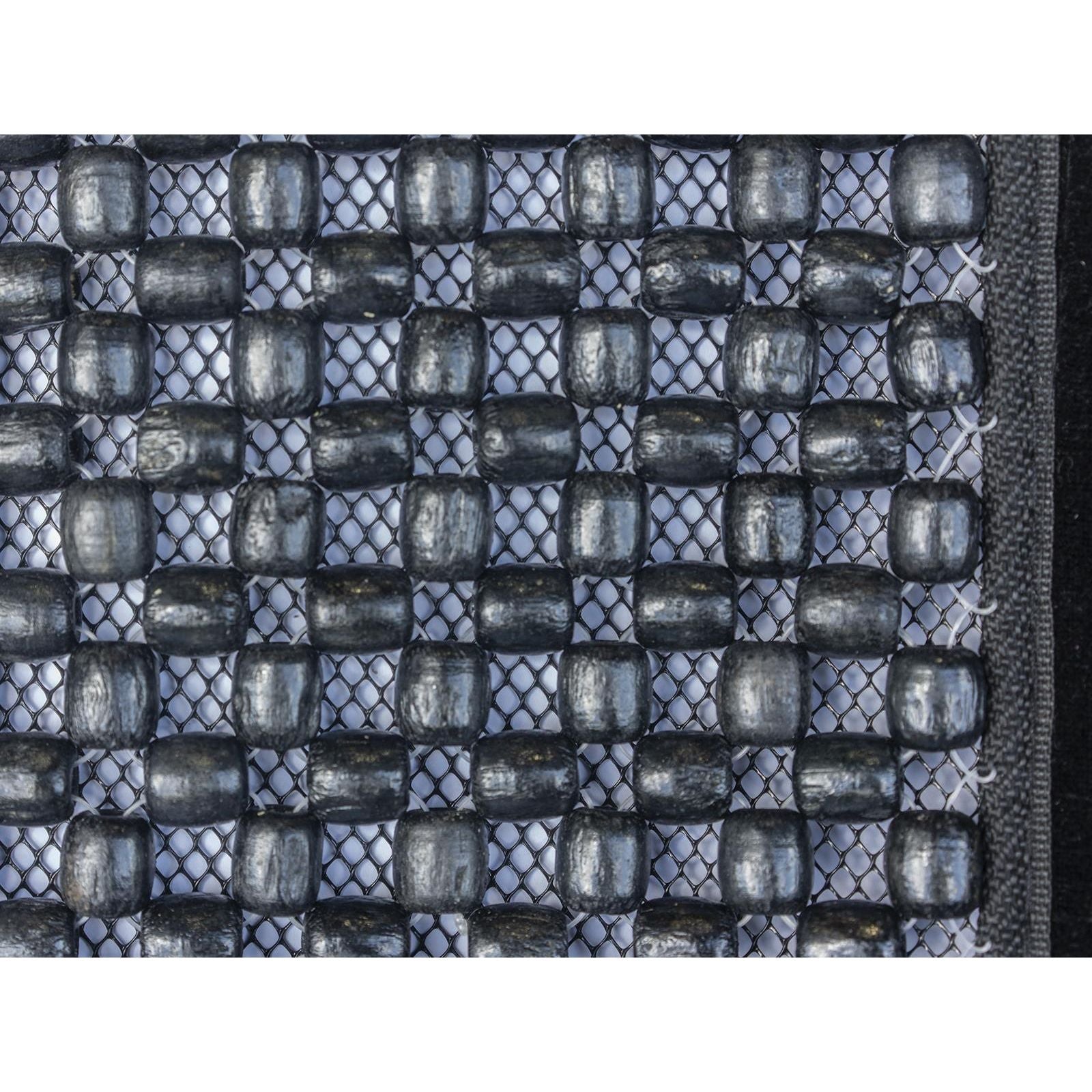 2x Car, Van & Lorry Massage Back Black Wooden Bead Beaded Seat Cover Cushion