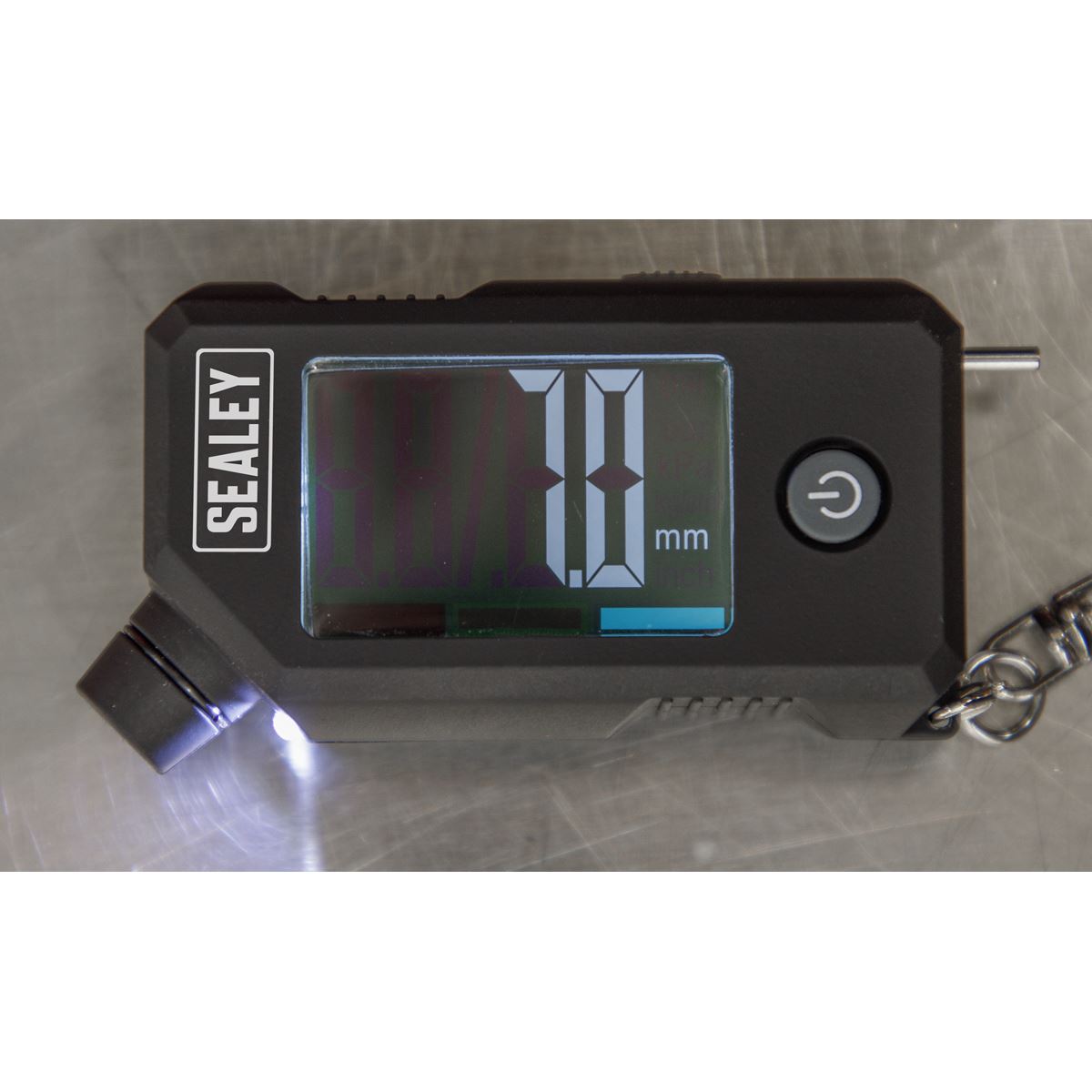 Sealey Digital Tyre Pressure & Tread Depth Gauge with LED TSTPG12