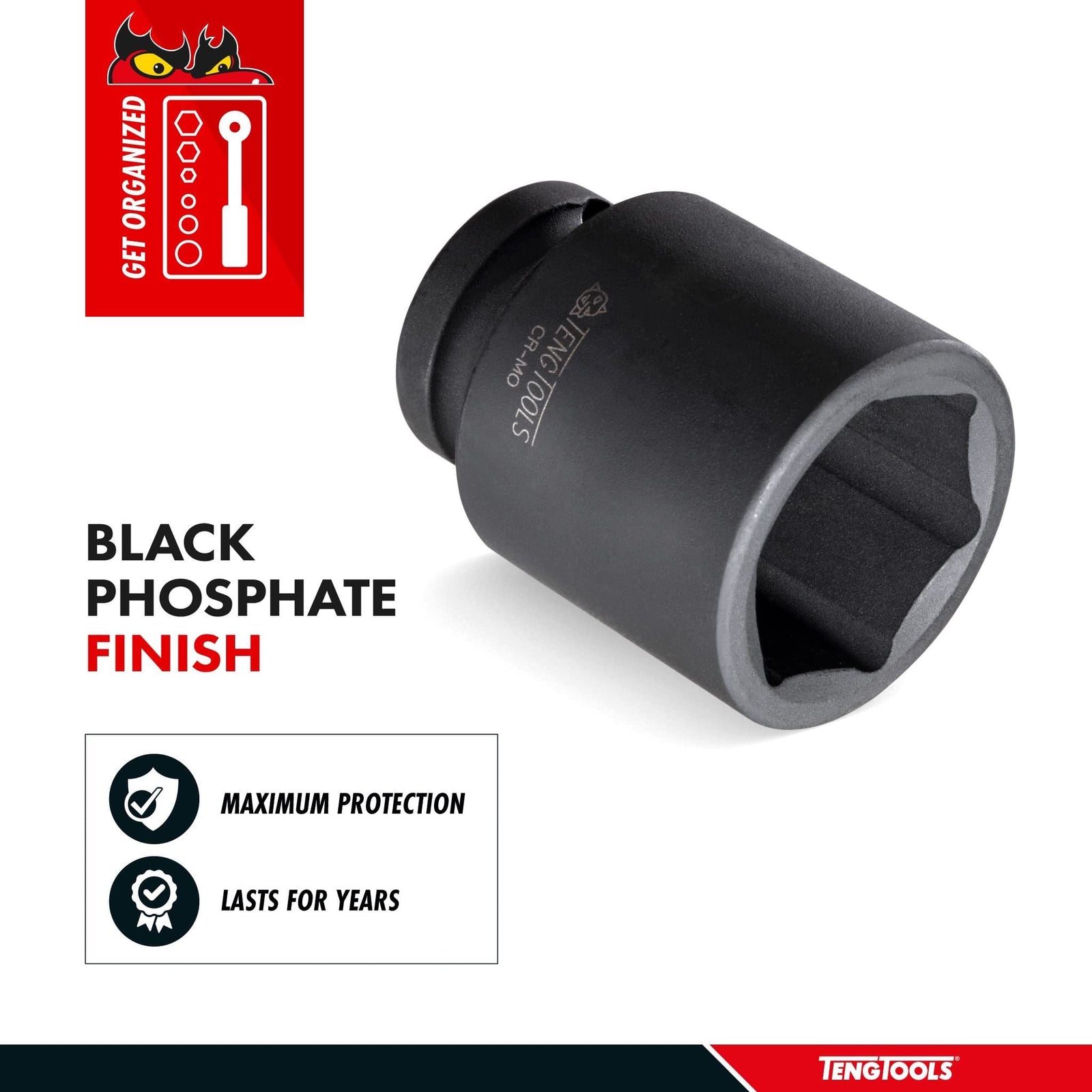 Teng Tools 3/8" Impact Socket ANSI Metric 17mm