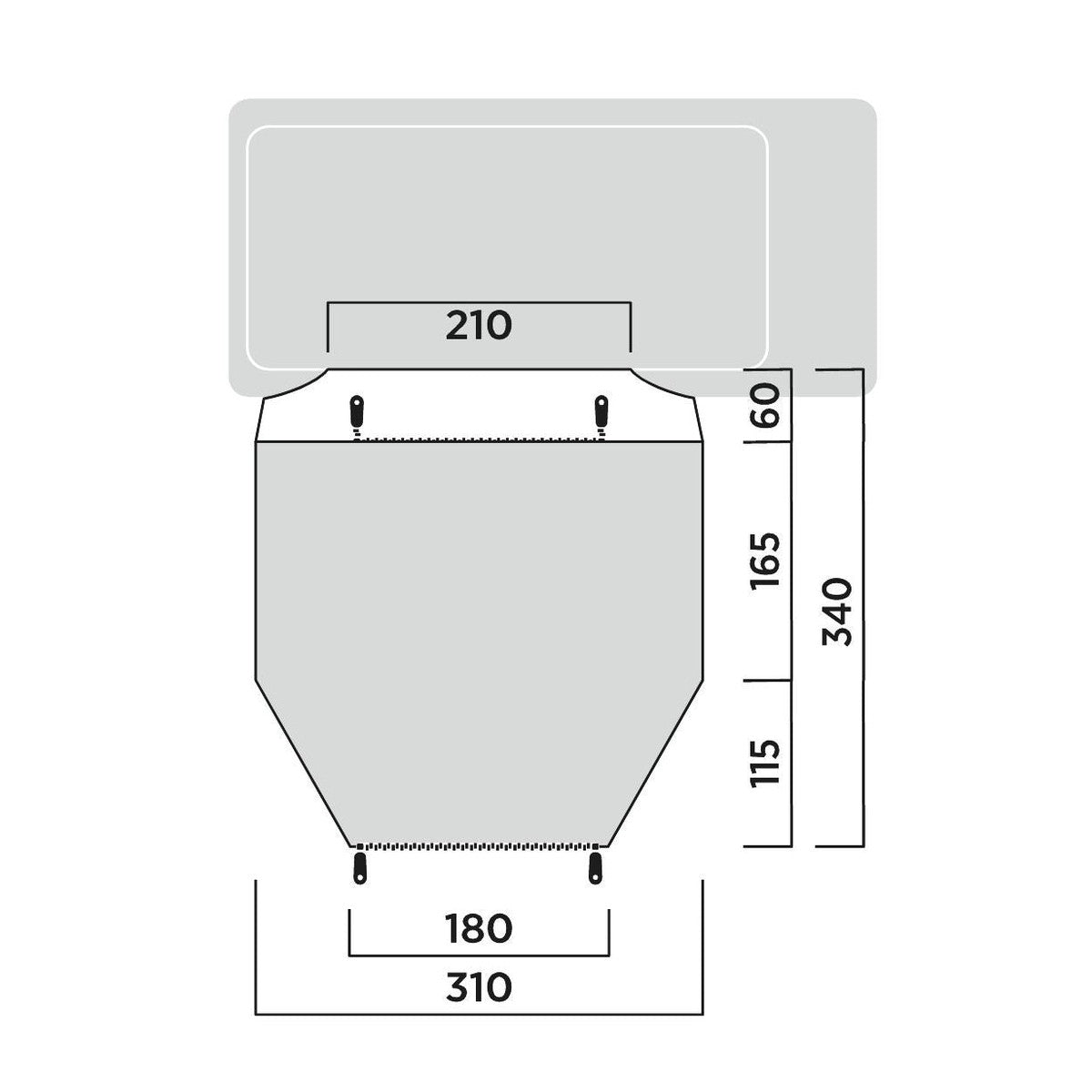 Easy Camp Eidfjord Driveaway Awning Campervan 180-205cm Low