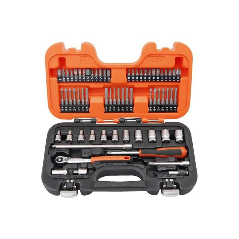 Bahco SL65 1/4in Drive Slim Socket Set, 65 Piece