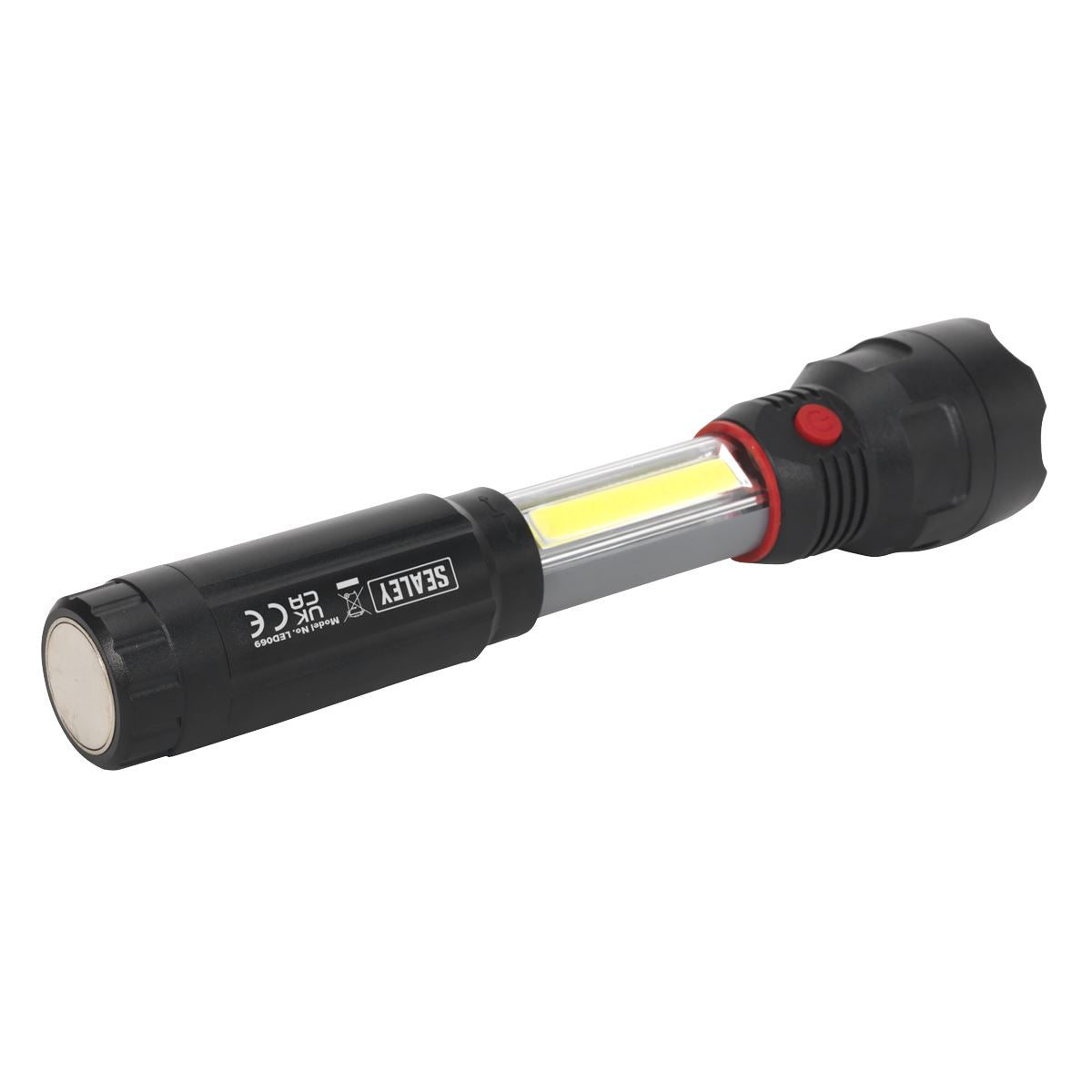 Sealey 3W Hand Torch & 3W COB LED Sliding Light Inspection Lamp + Magnet
