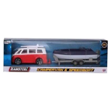 Camper Van  Speedboat die cast model set M0032