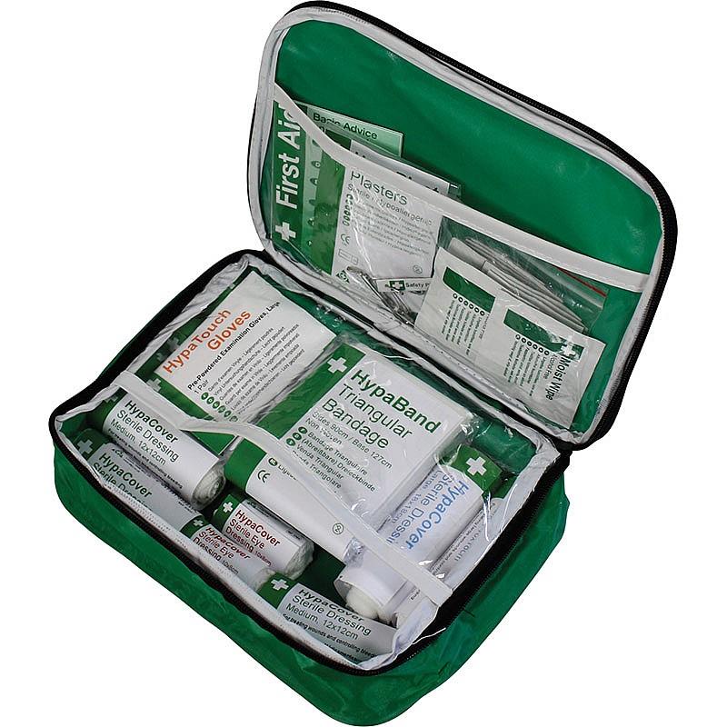 First Aid Kit & 600g Fire Extinguisher for Car Van Home Office Taxi Caravan Boat