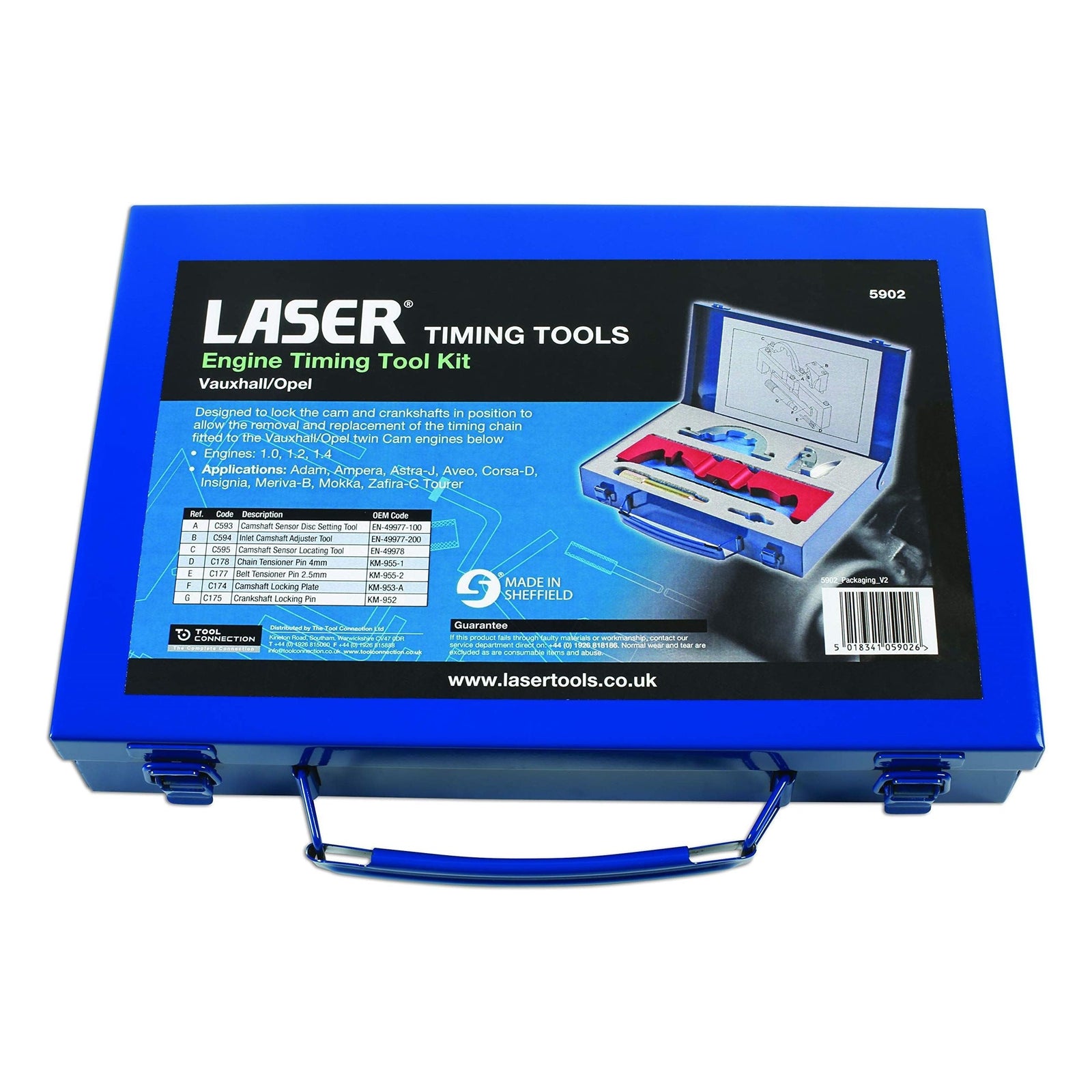 Laser Engine Timing Tool Set - for Vauxhall/Opel 5902