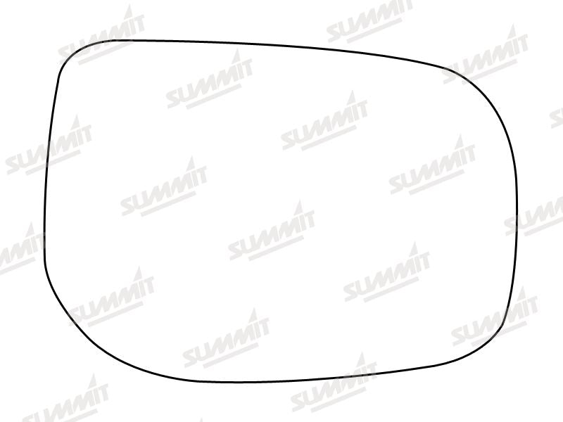 Summit Stick-On Standard Mirror Glass fits Toyota Auris 07 on RHS