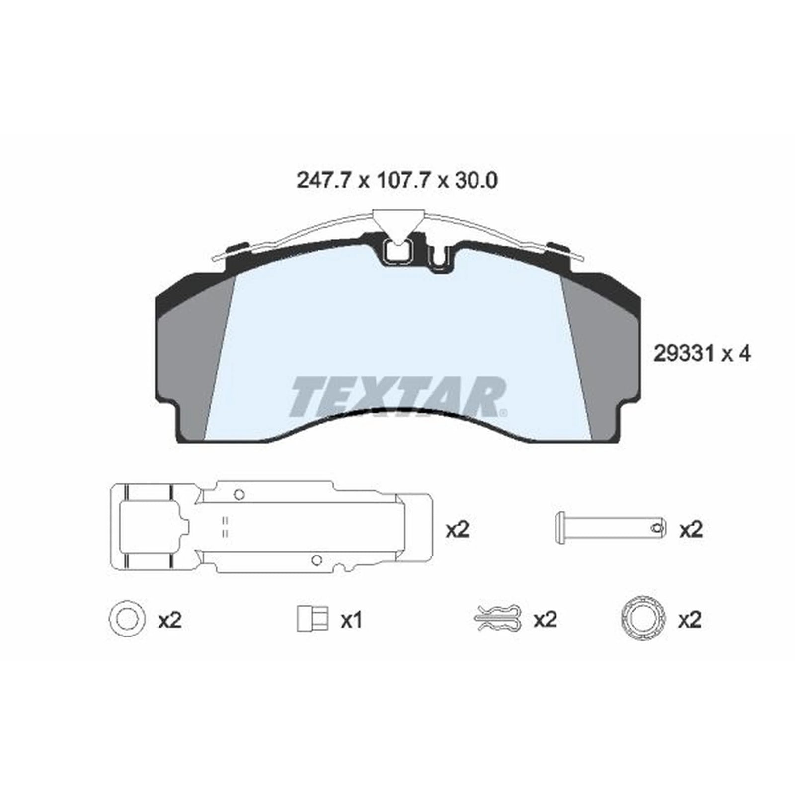 Textar Rear Brake Pad Set 2933102