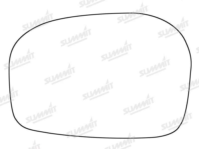 Summit Stick-On Standard Mirror Glass fits Honda Jazz 09 on LHS