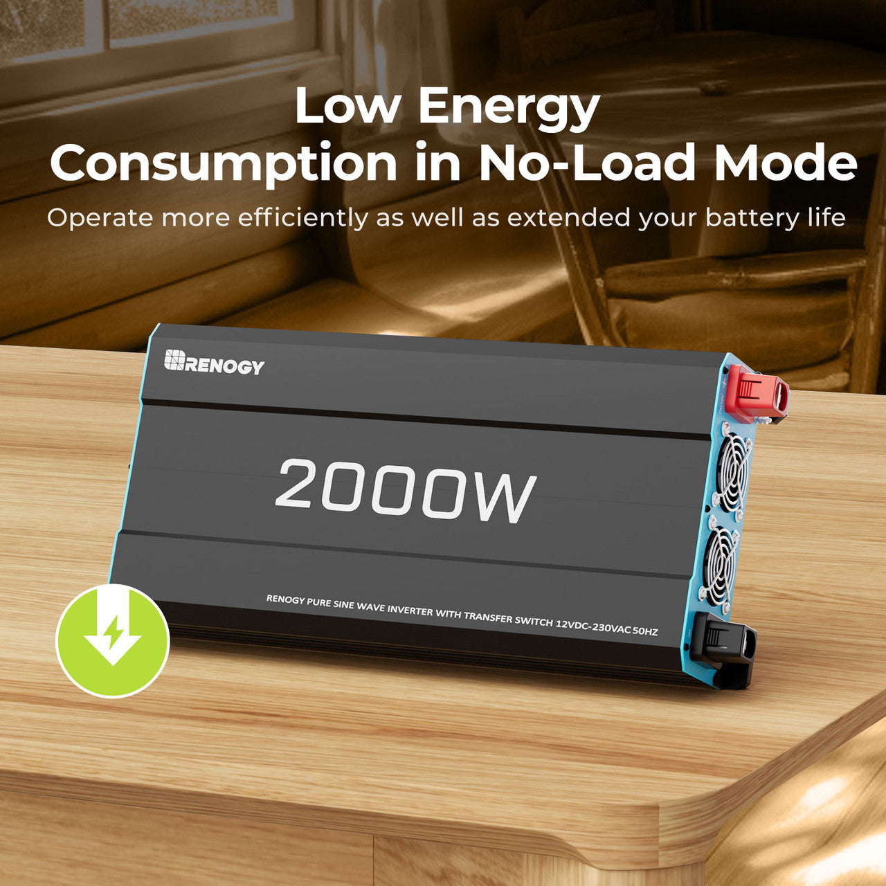 Renogy 2000W 12V Pure Sine Wave Inverter With English Standard Socket