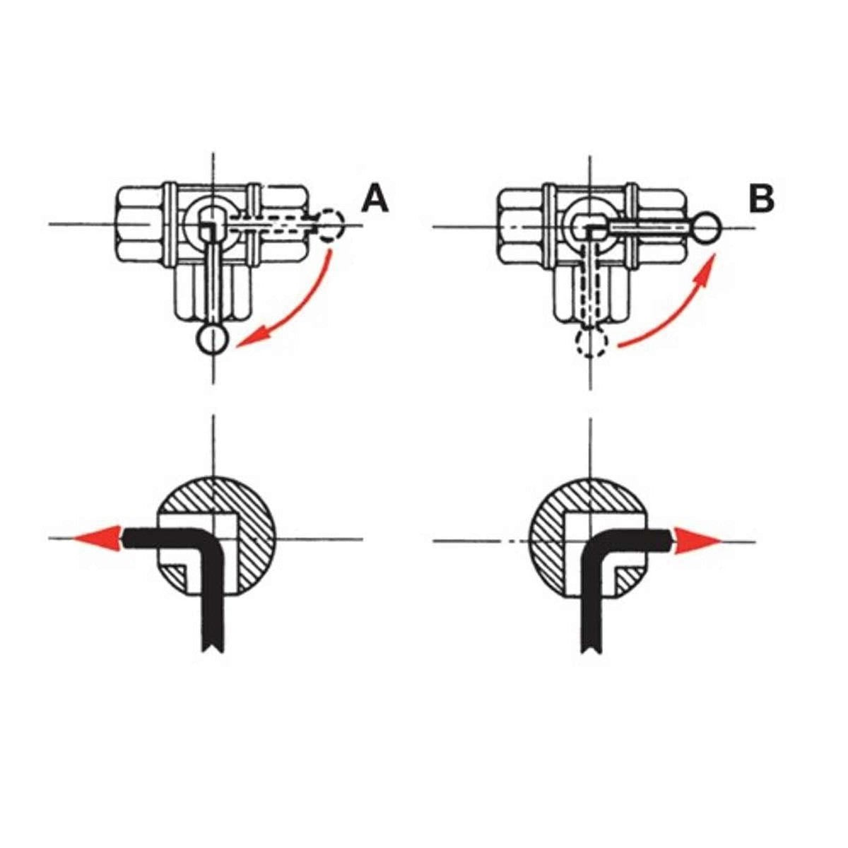 AG L-Port Ball Valve LP 1-1/2" BSP