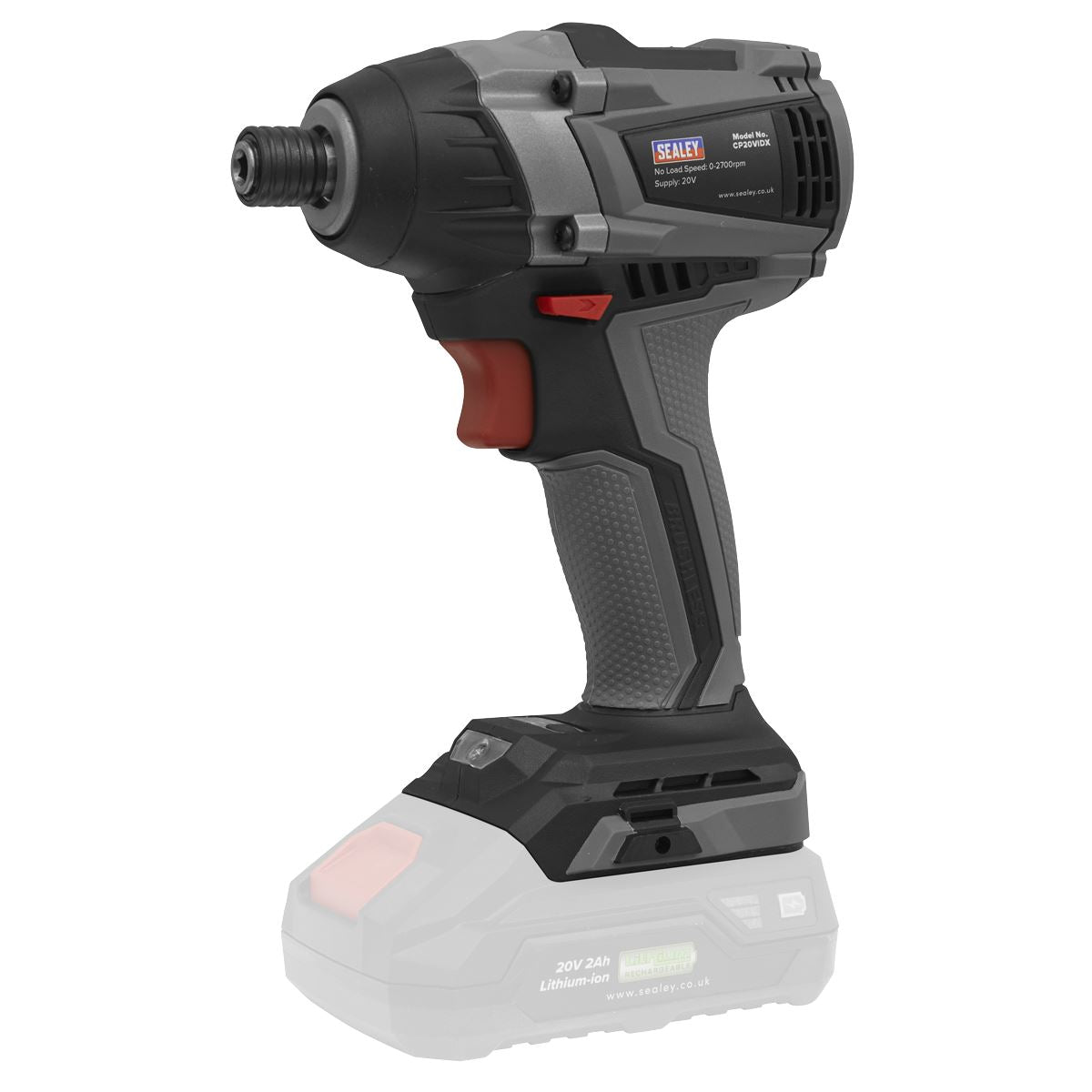 Sealey Brushless Impact Driver Kit 1/4"Hex 20V SV20 Series 2 Batteries